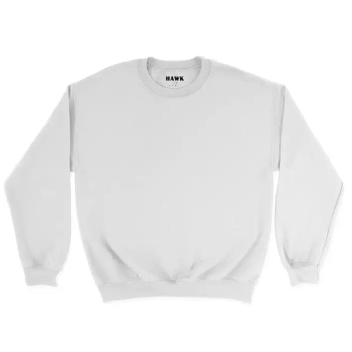 PLAIN UNISEX SWEATSHIRT -WHITE