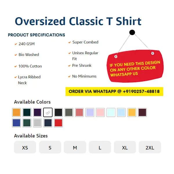 Naam ka Engineer Oversized T-shirt - secondary