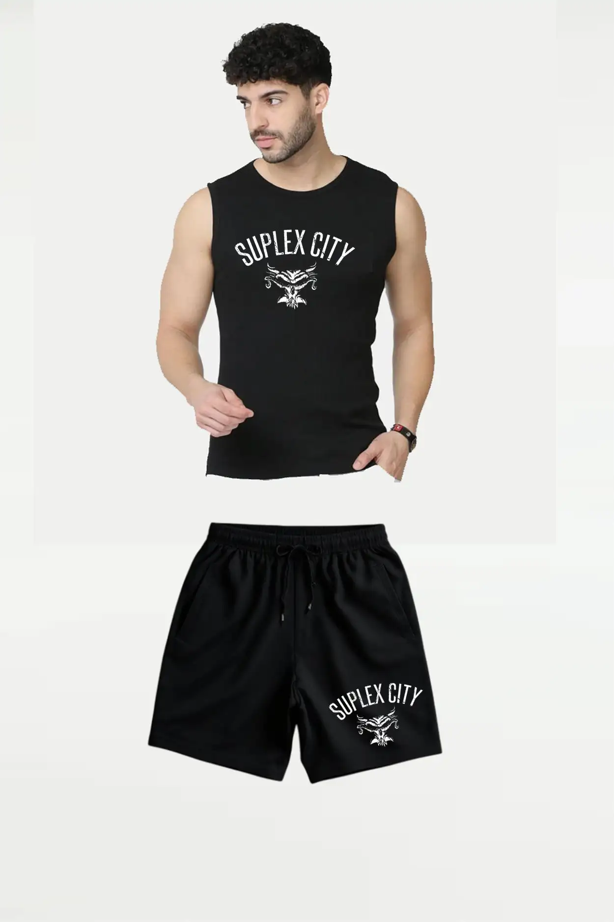 Suplex City  GYM T shirt + Shorts (Combo)