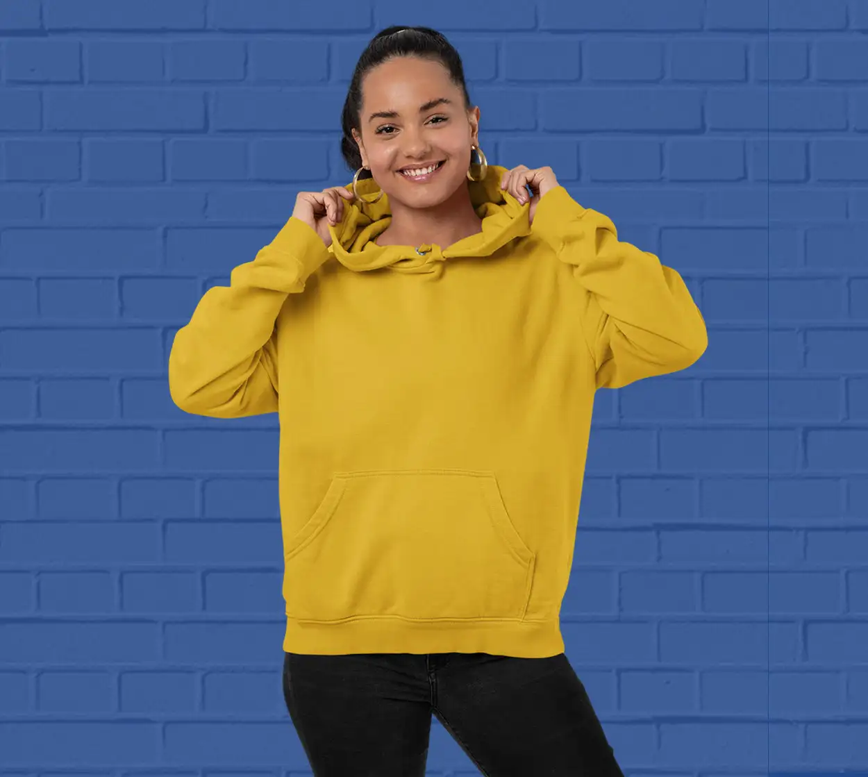 Solid Musturd Yellow   Hoodie for Women - Premium Quality