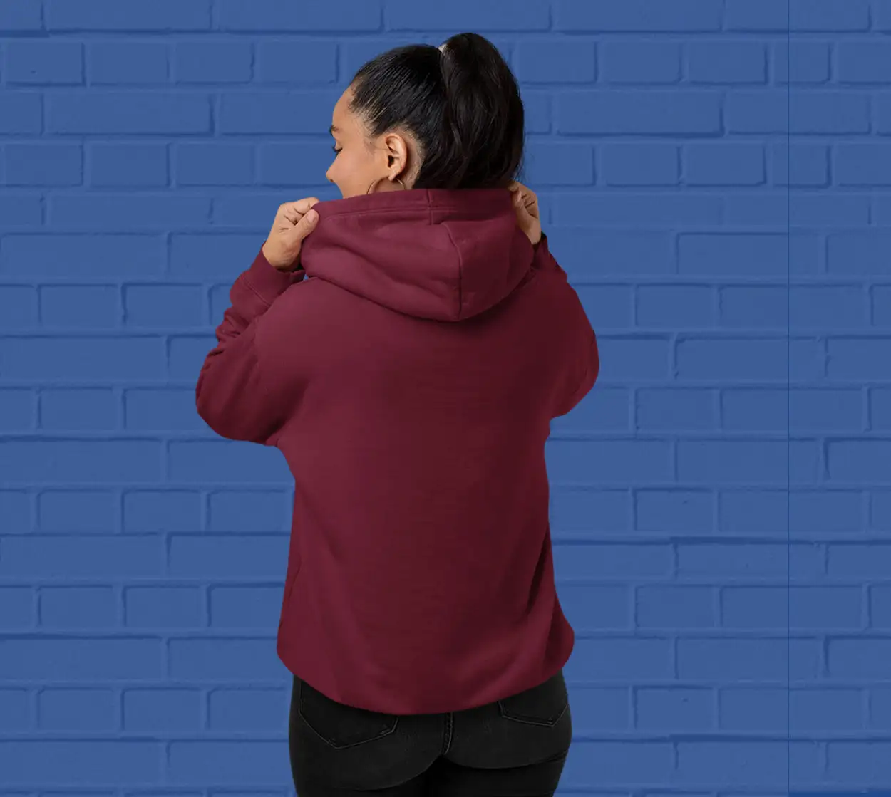 Solid Maroon Hoodie for Women - Premium Quality - secondary