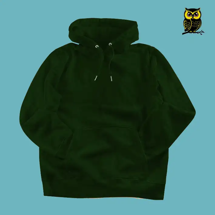 BOTTLE GREEN BASIC HOODIE - UNISEX HOODED SWEATSHIRT