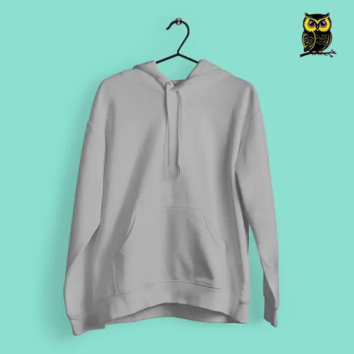 Men Hoodie with Kangaroo Pocket- GREY MELANGE - secondary