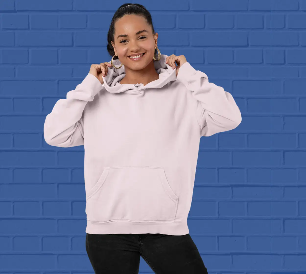 Solid Light pink Hoodie for Women - Premium Quality