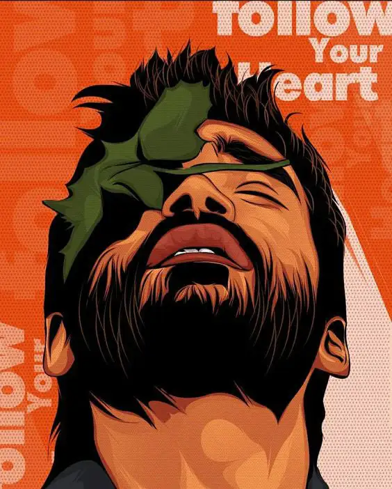 DHANUSH  - Follow Your heart Wall poster - secondary