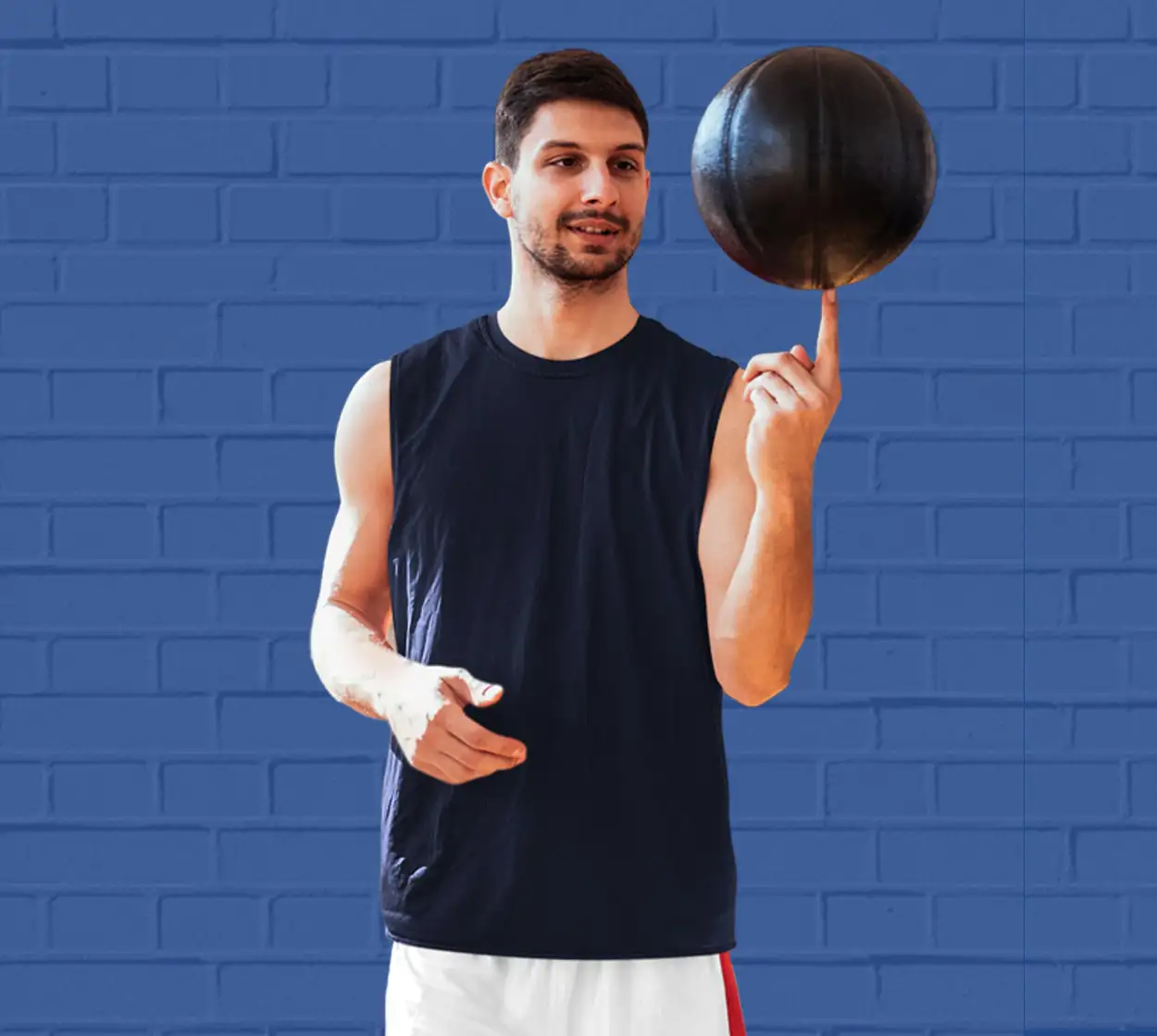 Mens Gym vest - Sleeveless T-shirt -NAVY BLUE