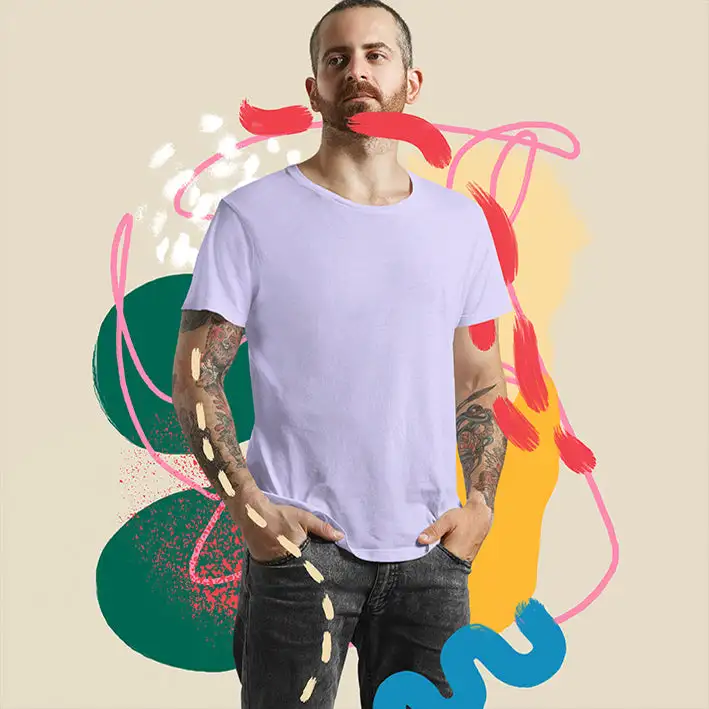 Classic Supima Crew Neck T-Shirts- LAVENDAR - secondary