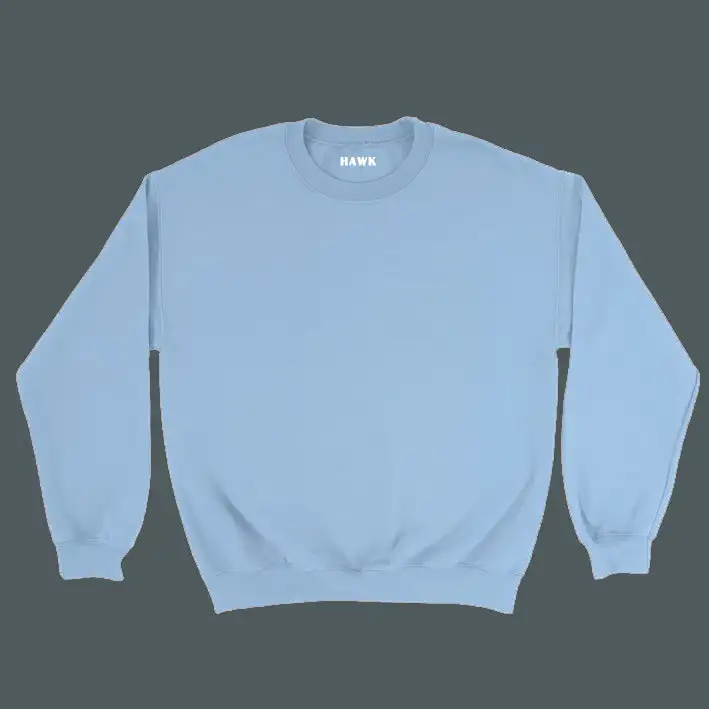PLAIN UNISEX SWEATSHIRT BABY BLUE