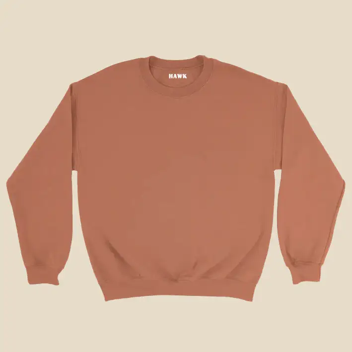 PLAIN UNISEX SWEATSHIRT -CORAL