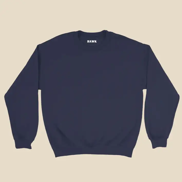 PLAIN UNISEX SWEATSHIRT NAVY BLUE
