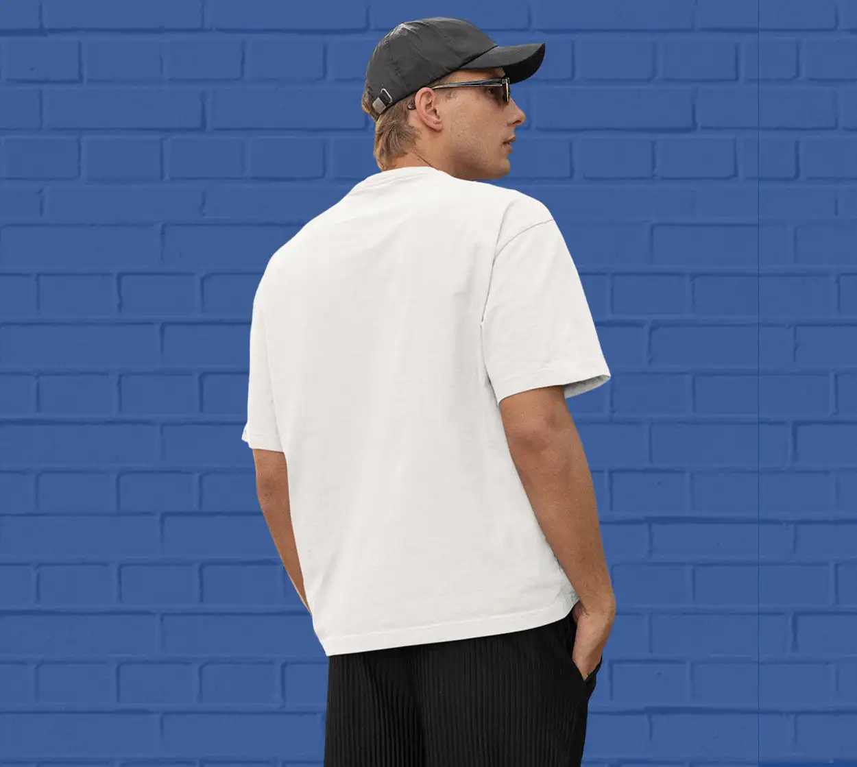PLAIN OVERSIZED T SHIRTS -White 240 GSM - secondary