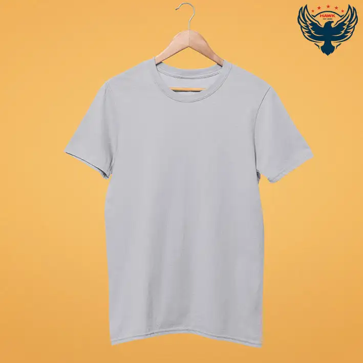 Men's Round Neck Plain T-Shirt- Purple - secondary