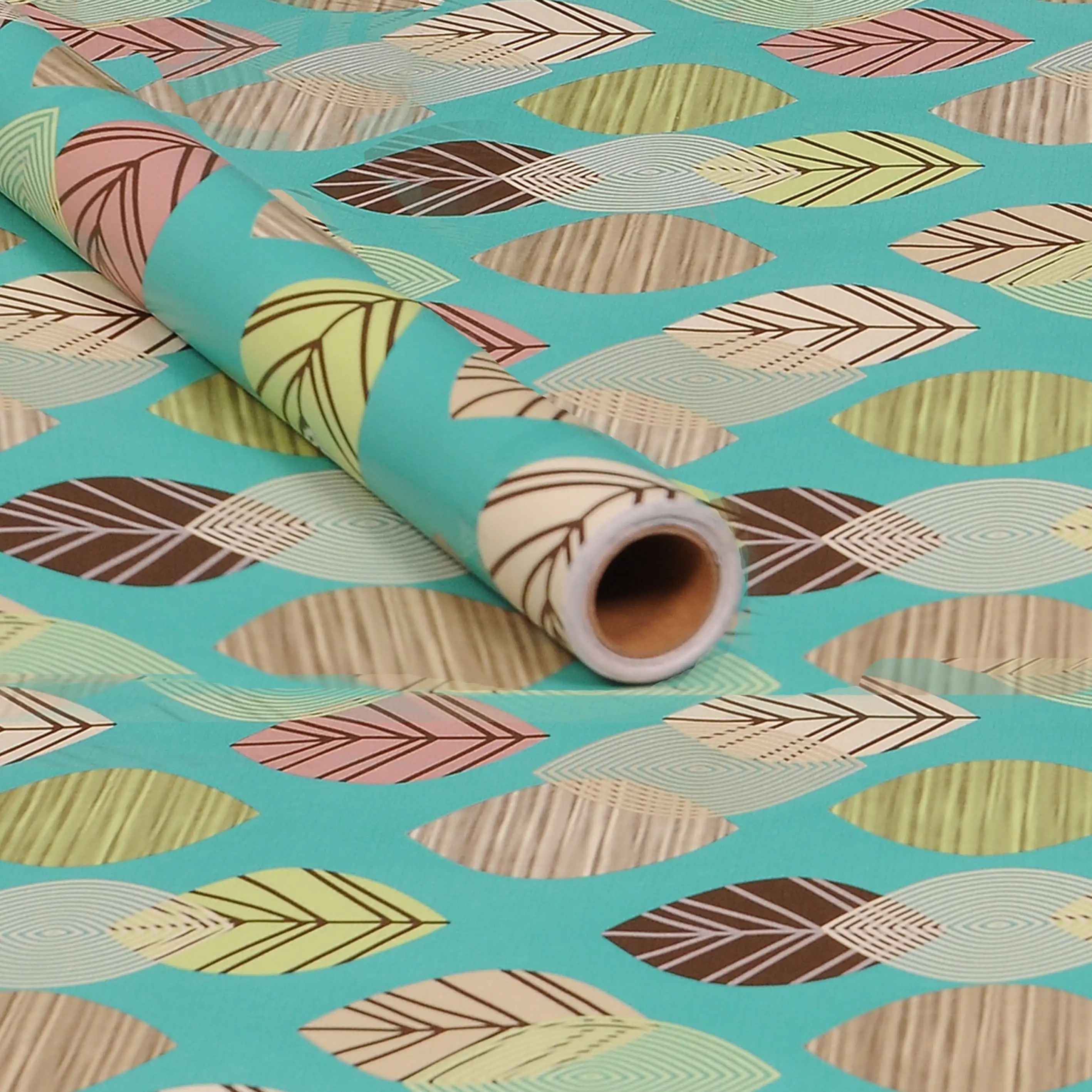 Decorative Blue Base Multicolor Wallpaper