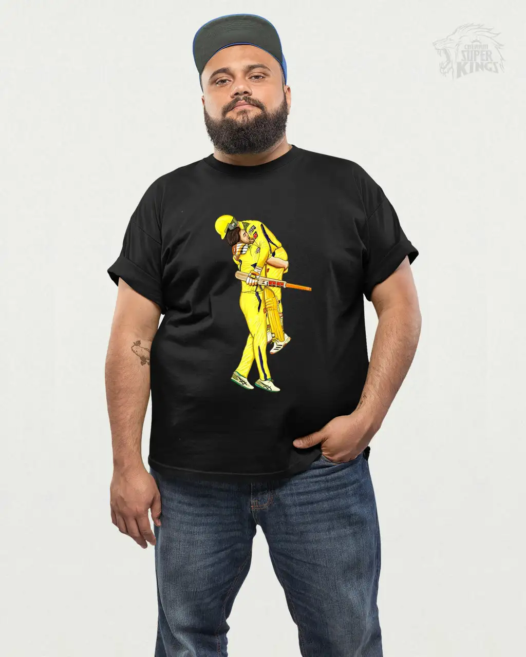 Dhoni lifting Jadeja CSK Winning Moment T-Shirt - secondary