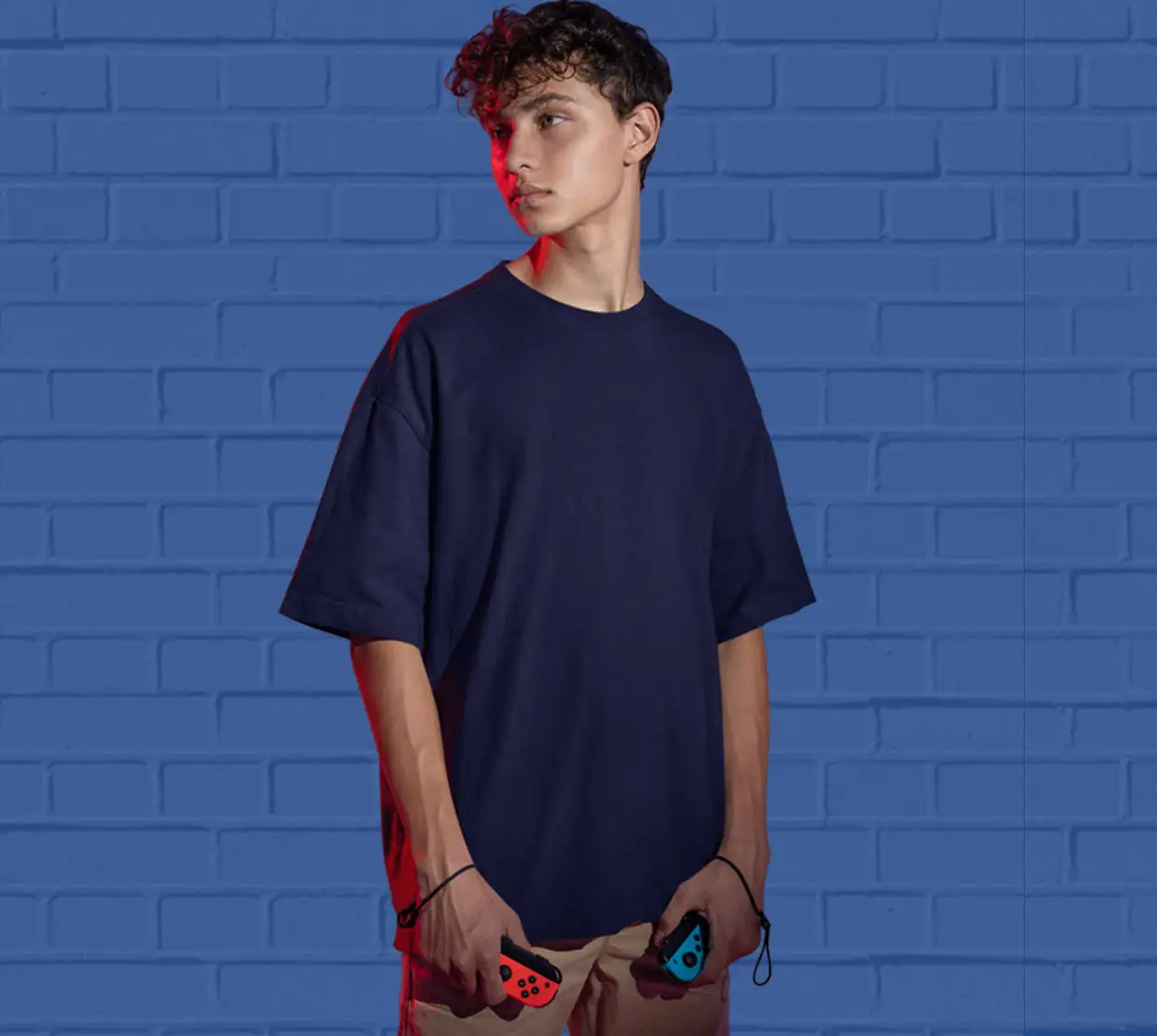 Solid Navy Blue Oversized T shirt