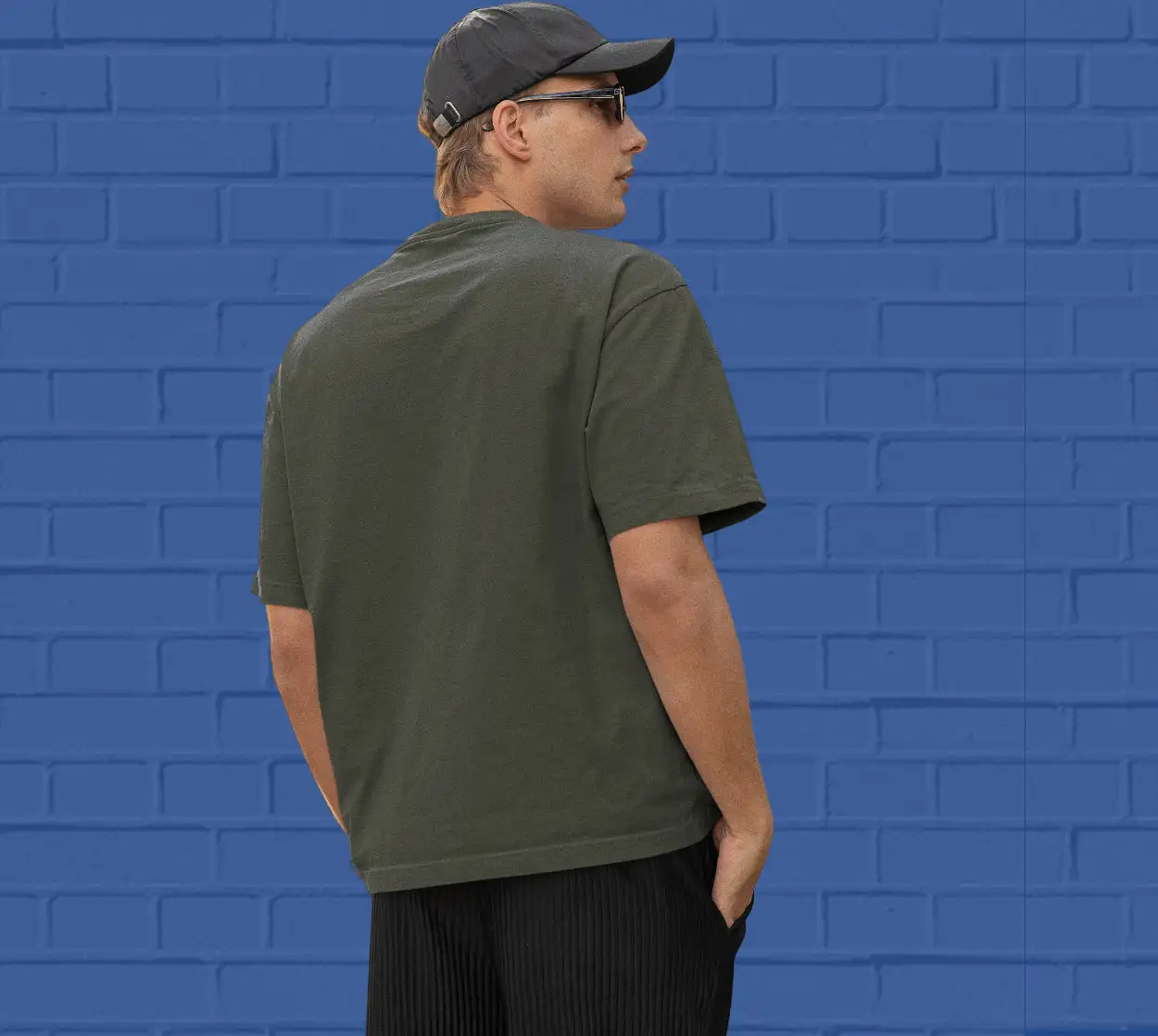 PLAIN OVERSIZED T SHIRTS - Olive Green 240 GSM - secondary