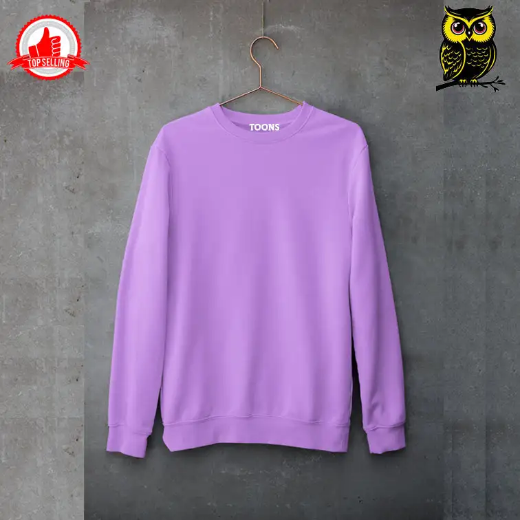 PLAIN UNISEX SWEATSHIRT -LAVENDER - secondary