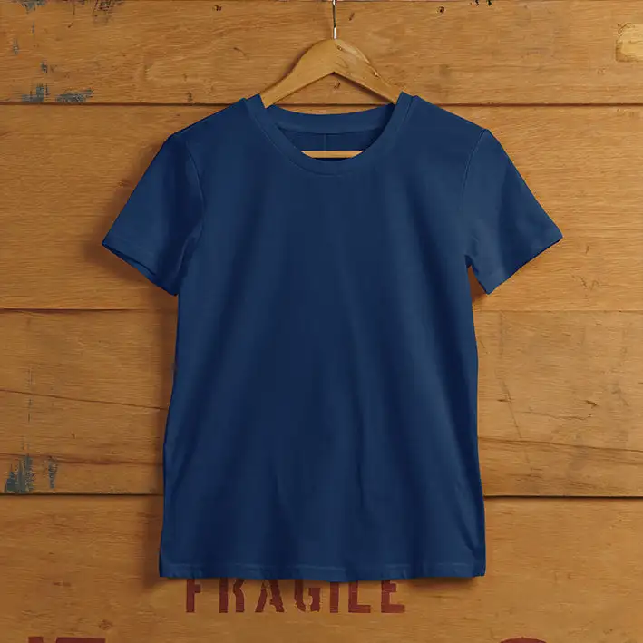 Classic Supima Crew Neck T-Shirts- NAVY BLUE