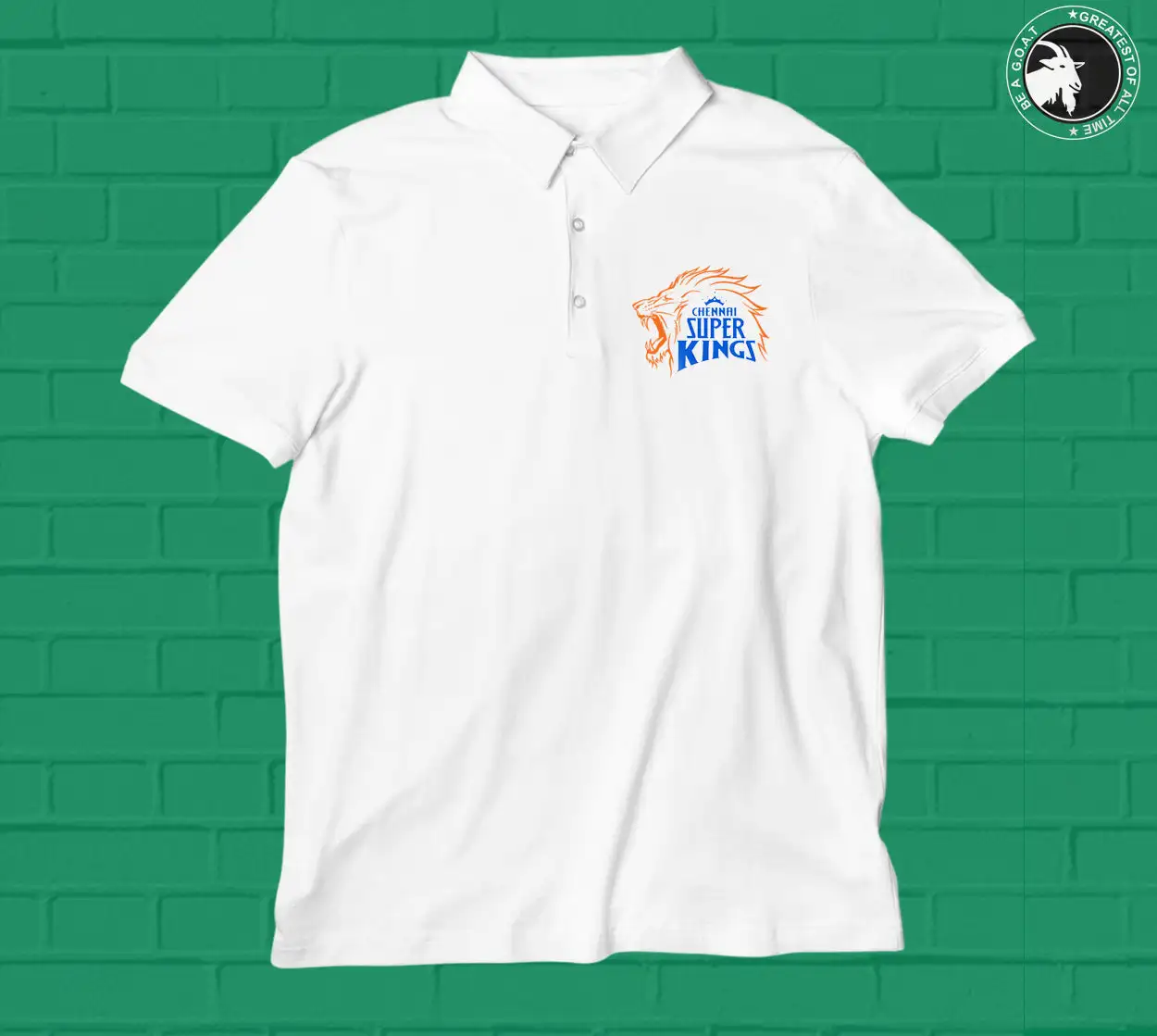 Chennai super Kings Logo Printed Polo T-shirt Royal Blue - secondary
