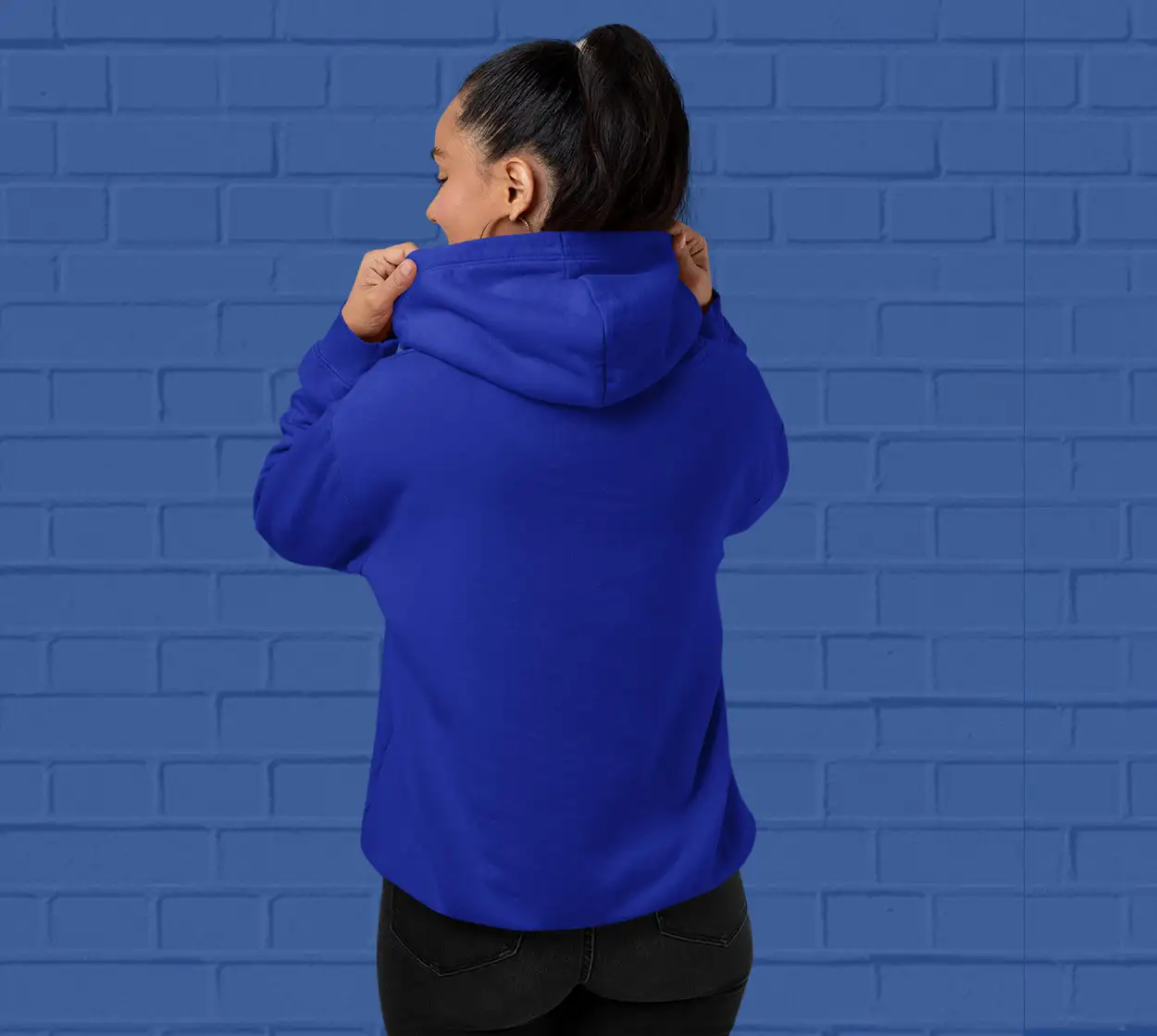 Solid Royal Blue  Hoodie for Women - Premium Quality - secondary