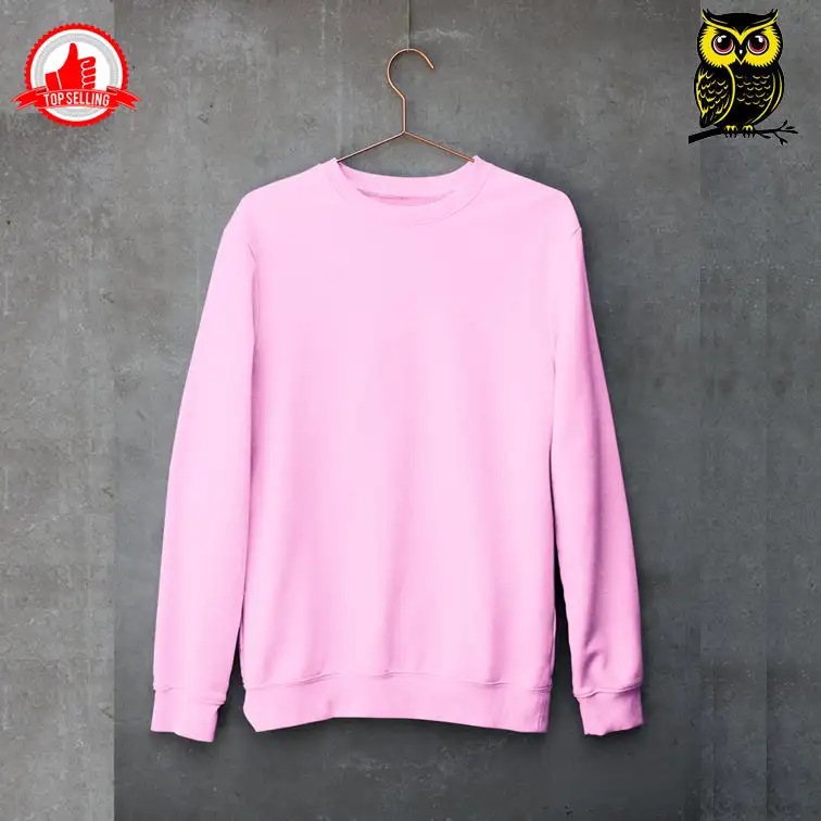 PLAIN UNISEX SWEATSHIRT -LIGHT PINK - secondary