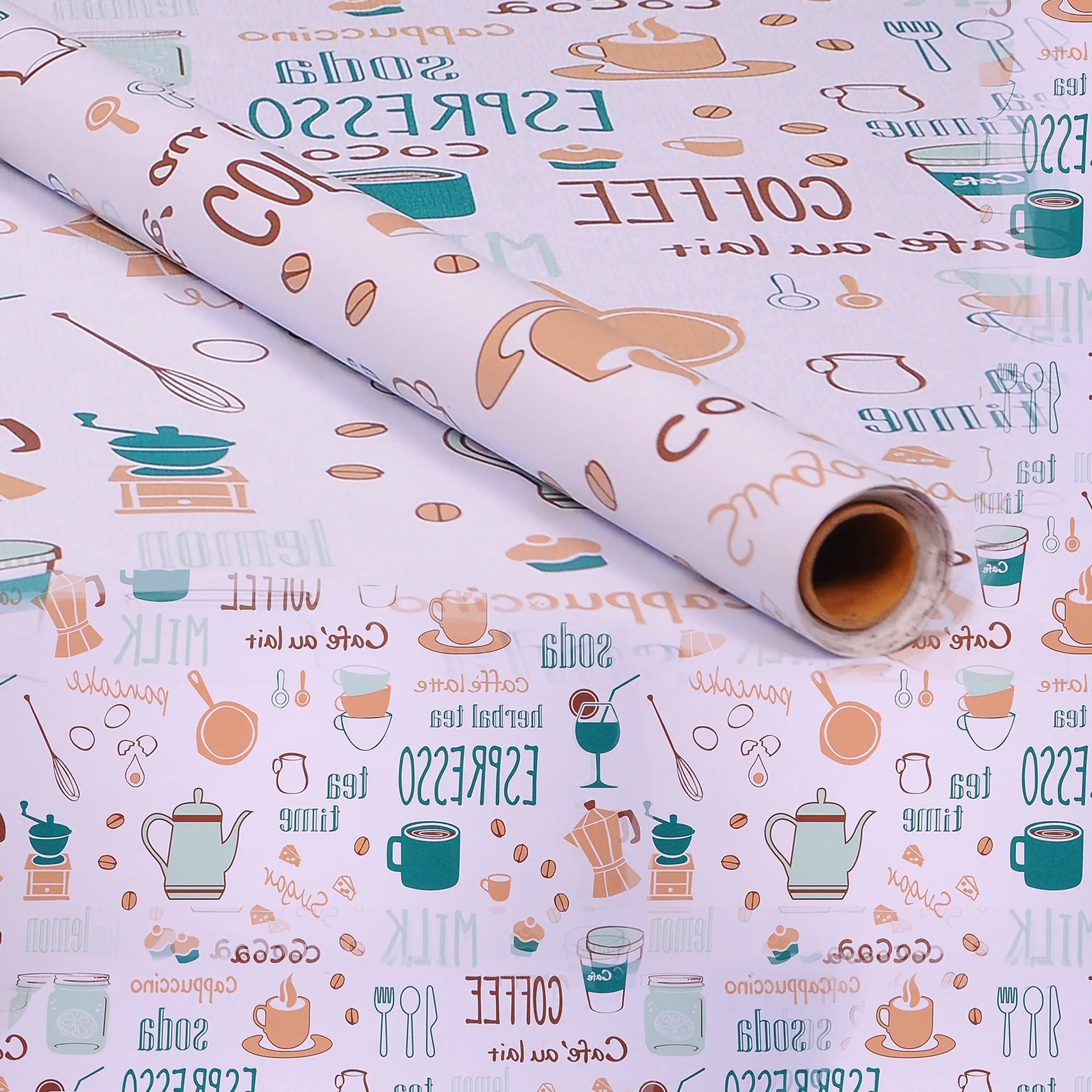 Decorative White Base Multicolor Wallpaper