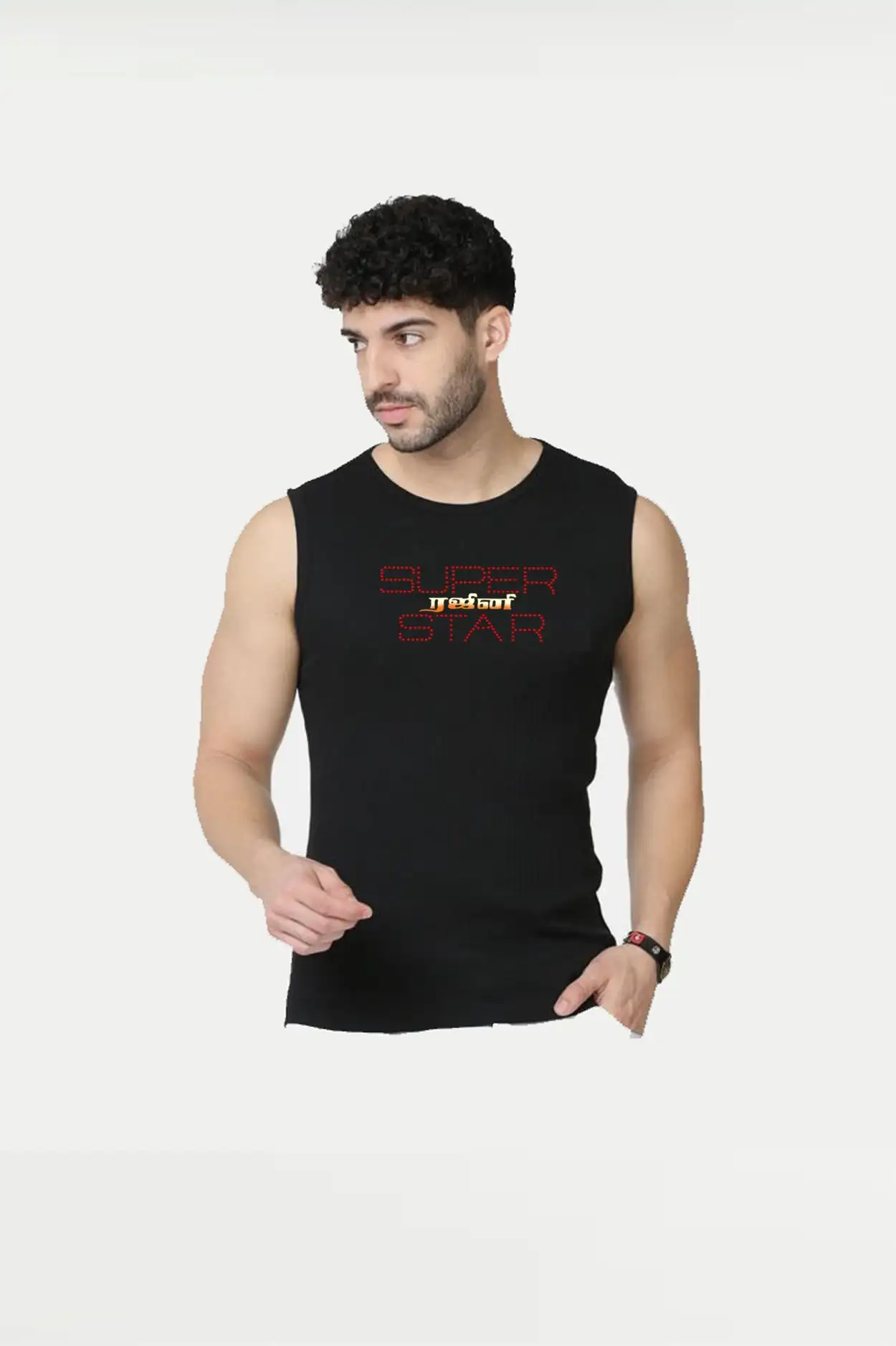 Super Star Rajini Sleeveless T-shirt
