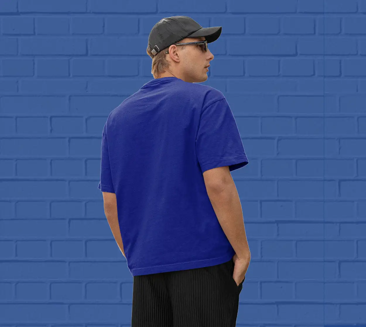 PLAIN OVERSIZED T SHIRTS -Royal Blue 240 GSM - secondary