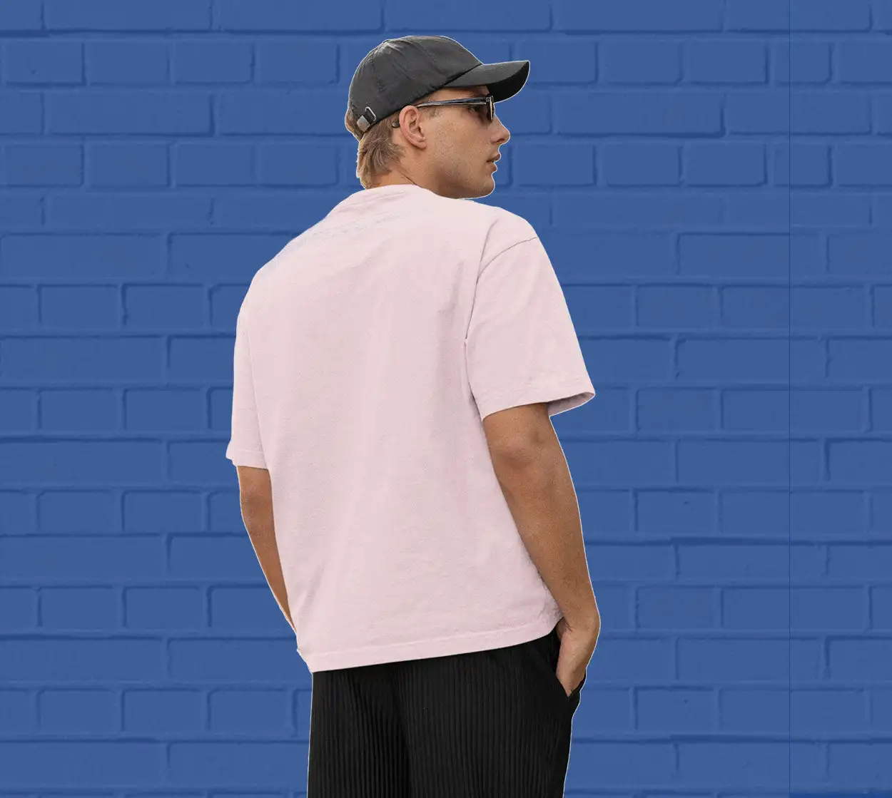 PLAIN OVERSIZED T SHIRTS -  Light Baby Pink 240 GSM - secondary