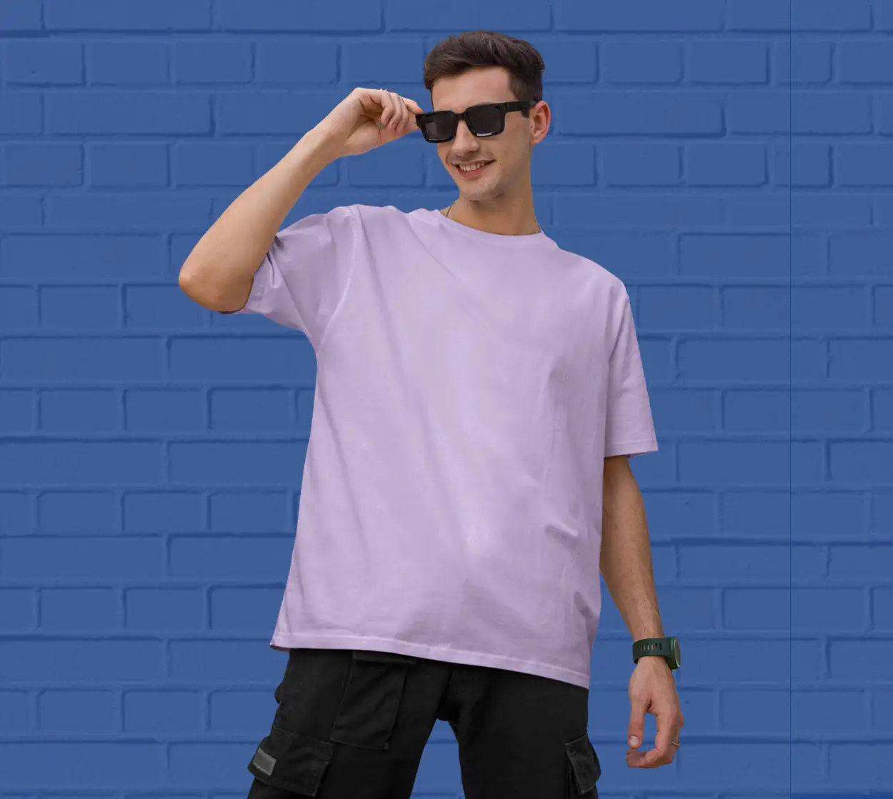 PLAIN OVERSIZED T SHIRTS - Lavender  240 GSM