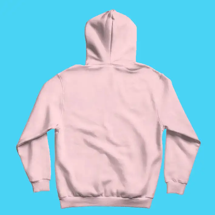 Men Hoodie with Kangaroo Pocket-LIGHT PINK - secondary
