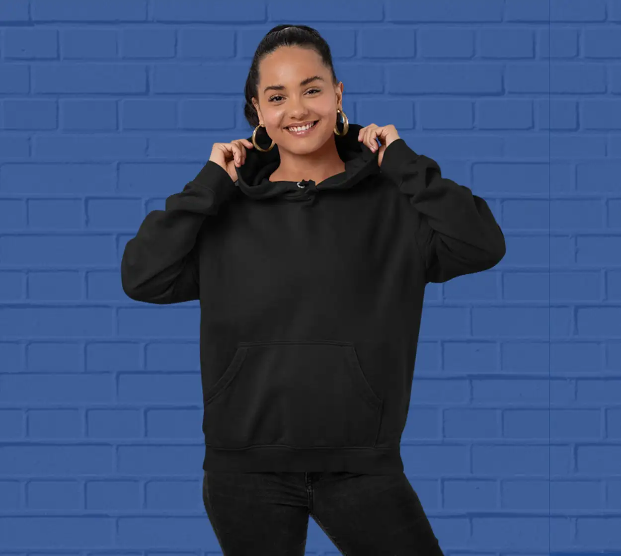 Solid Black Hoodie for Women - Premium Quality