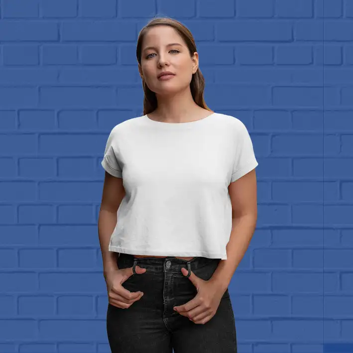 Plain White  Crop Top - secondary