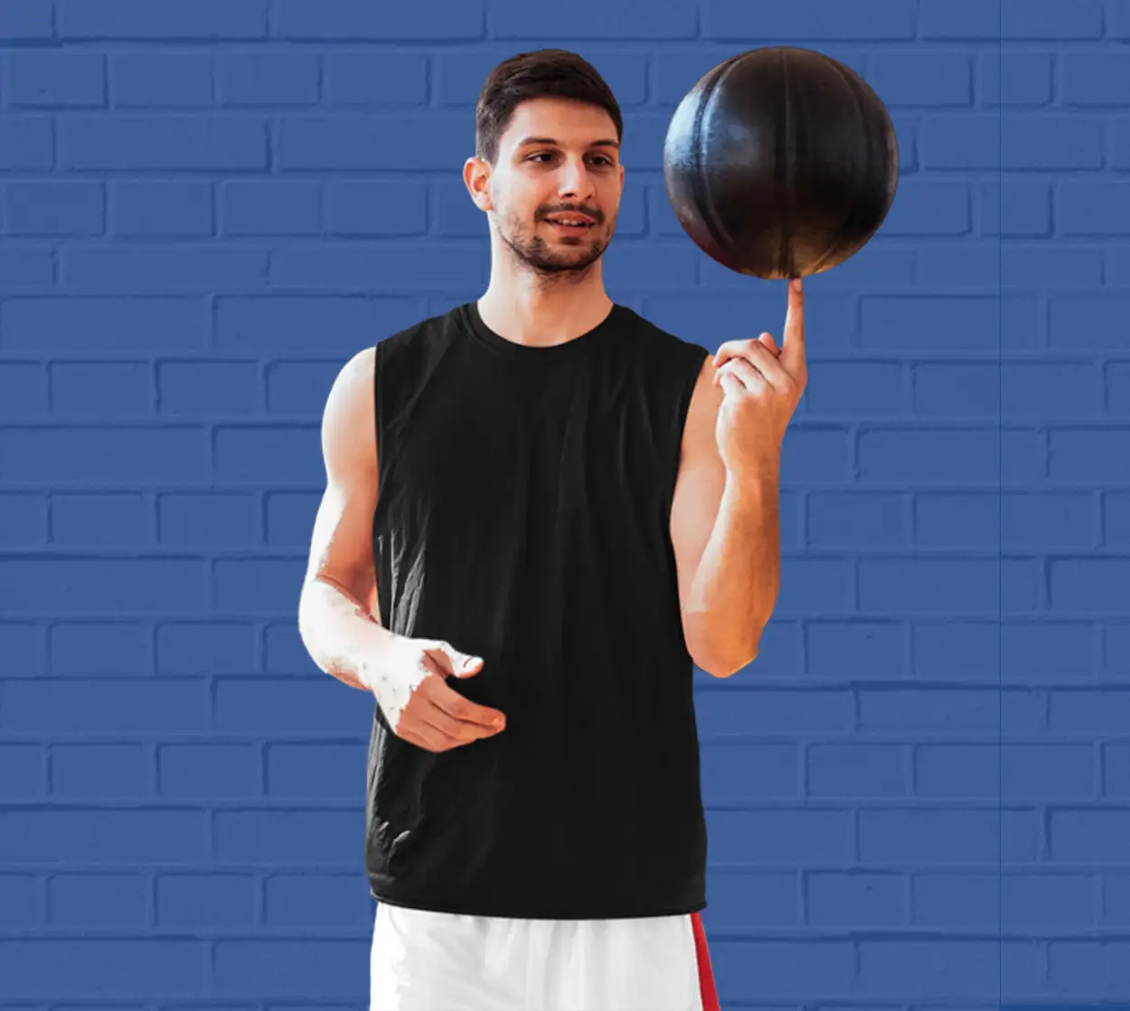 Mens Gym vest - Sleeveless T-shirt -BLACK