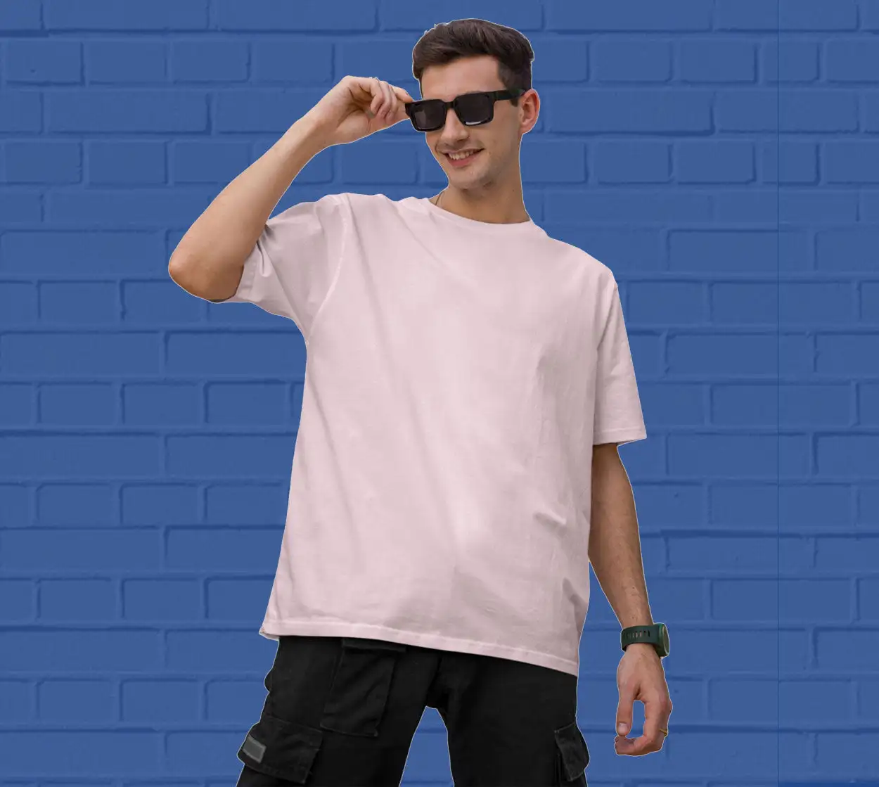 PLAIN OVERSIZED T SHIRTS -  Light Baby Pink 240 GSM