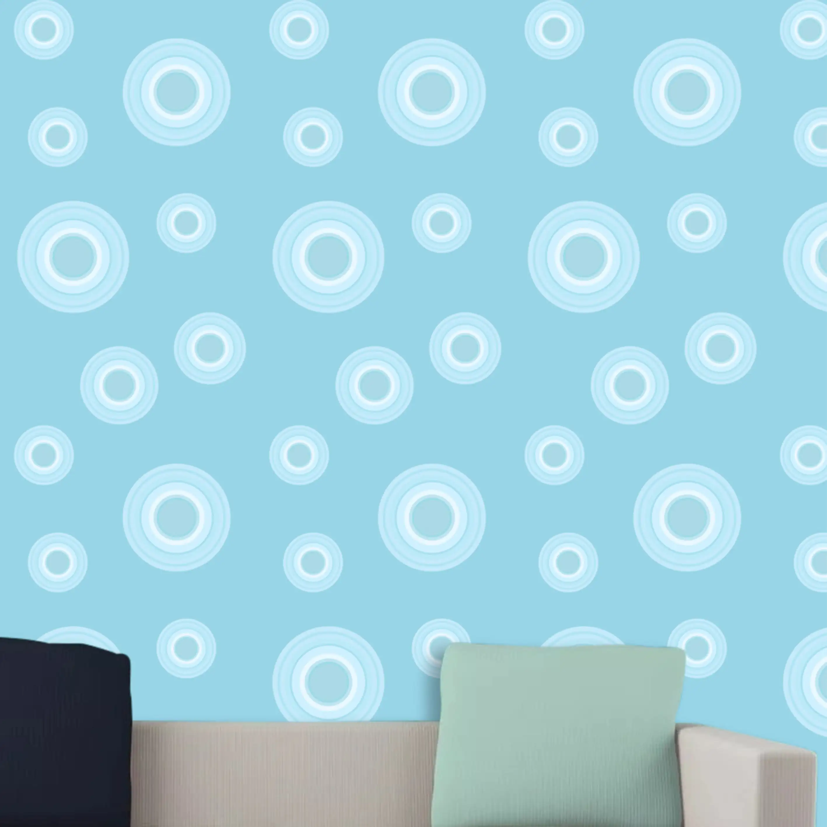 Decorative Sky Blue Wallpaper - secondary