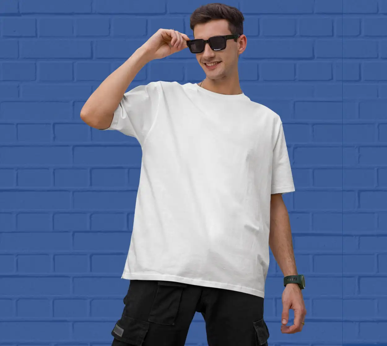 PLAIN OVERSIZED T SHIRTS -White 240 GSM