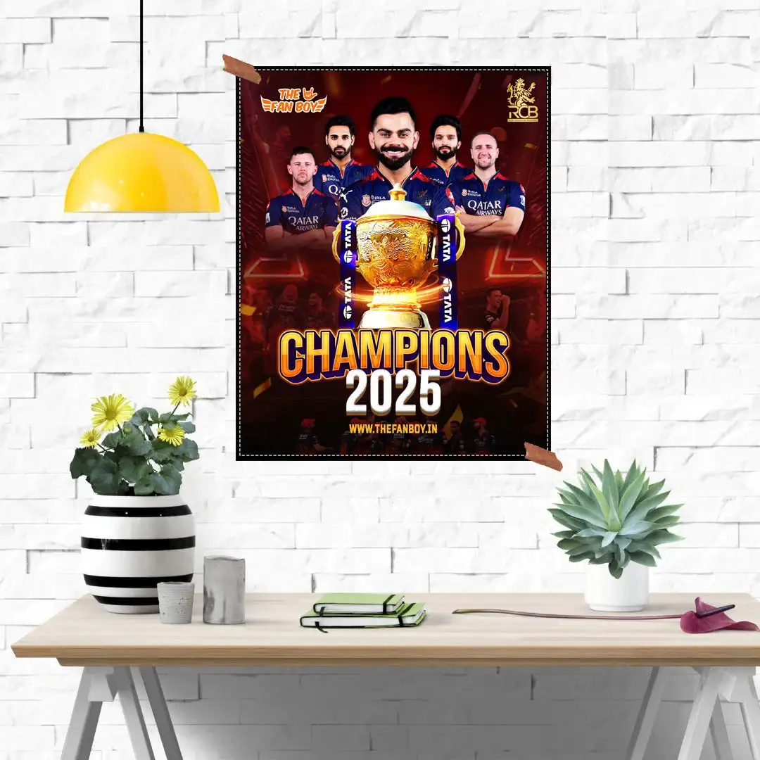 RCB Champions T shirt + Poster ( Most selling ) - secondary