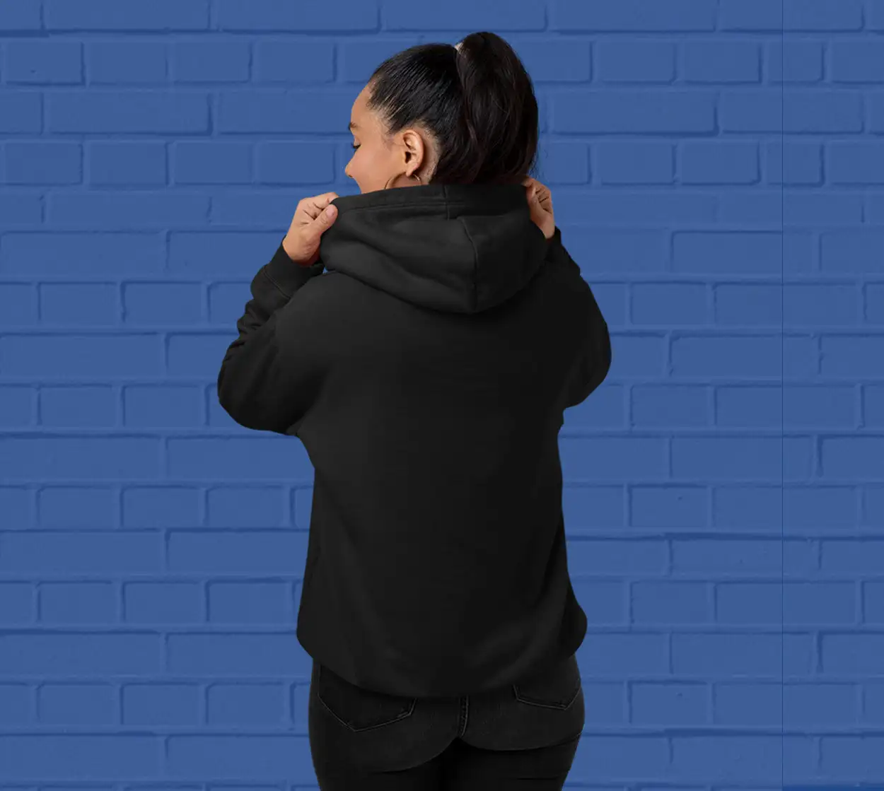 Solid Black Hoodie for Women - Premium Quality - secondary