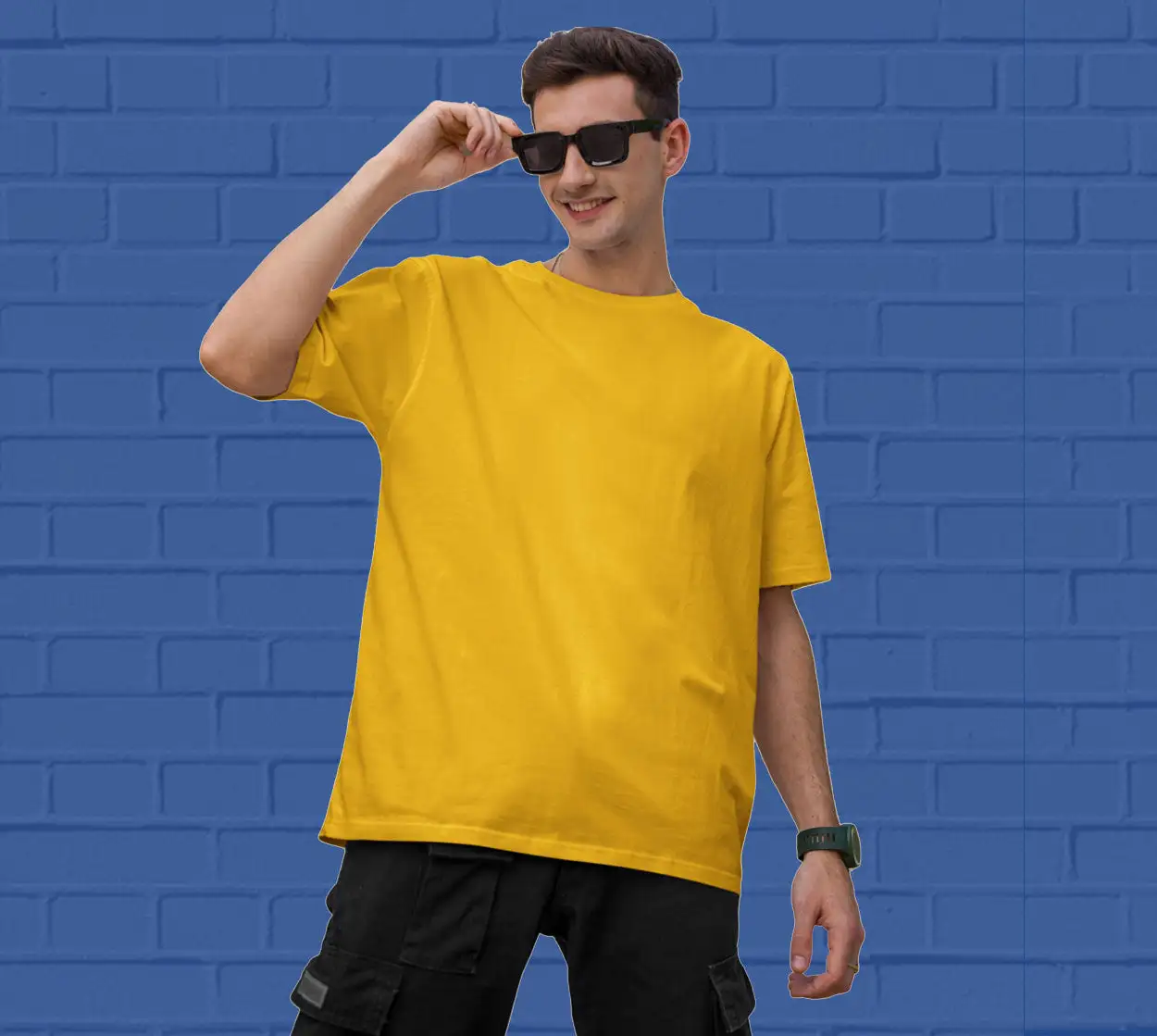 PLAIN OVERSIZED T SHIRTS -  Golden Yellow 240 GSM