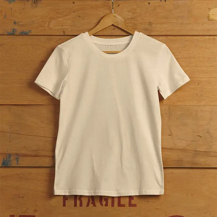 Classic Supima Crew Neck T-Shirts- BEIGE