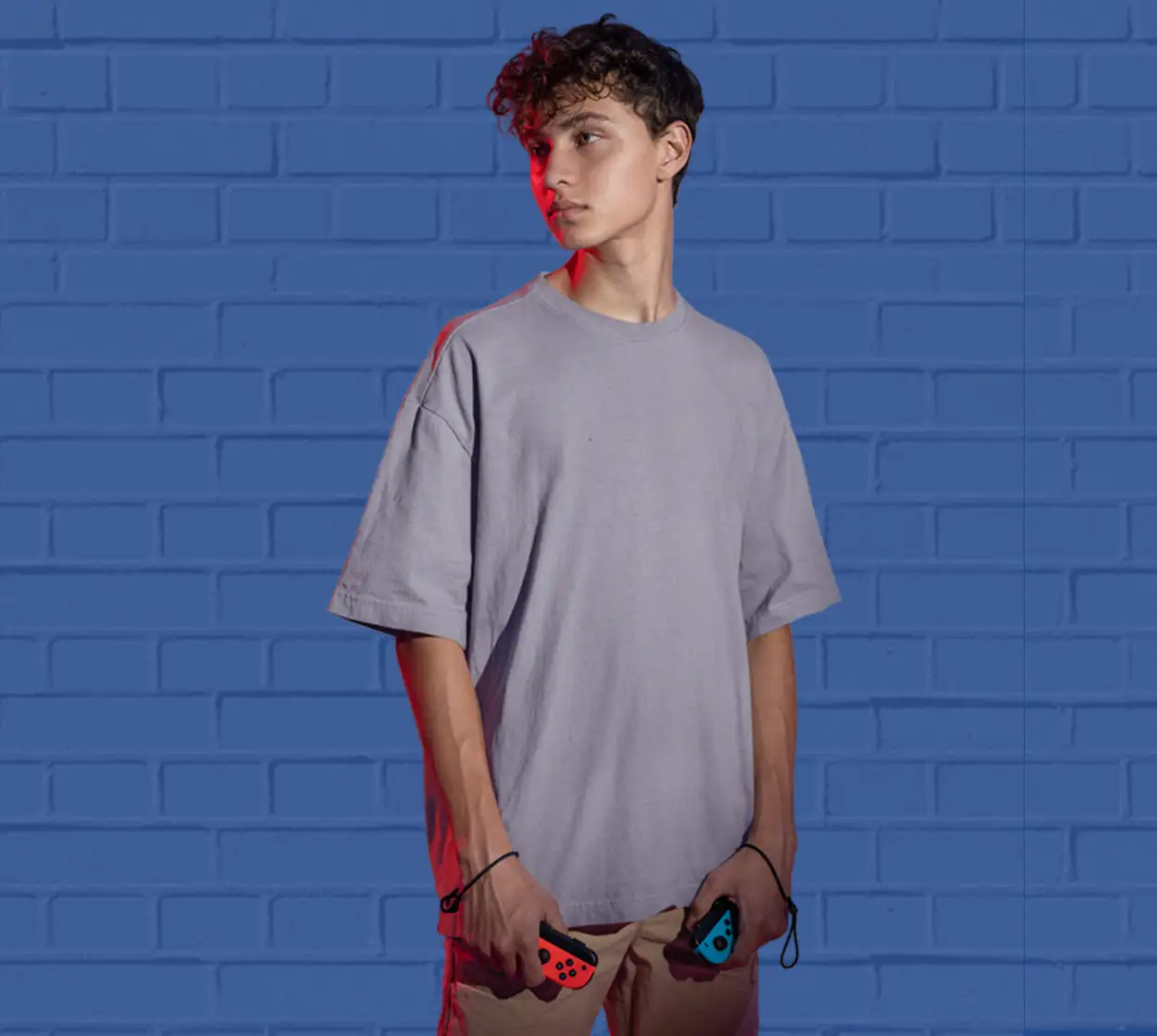 Solid Grey Melange  Oversized T shirt