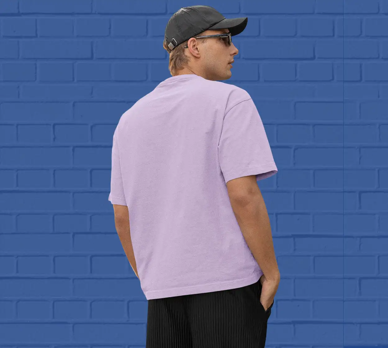 PLAIN OVERSIZED T SHIRTS - Lavender  240 GSM - secondary