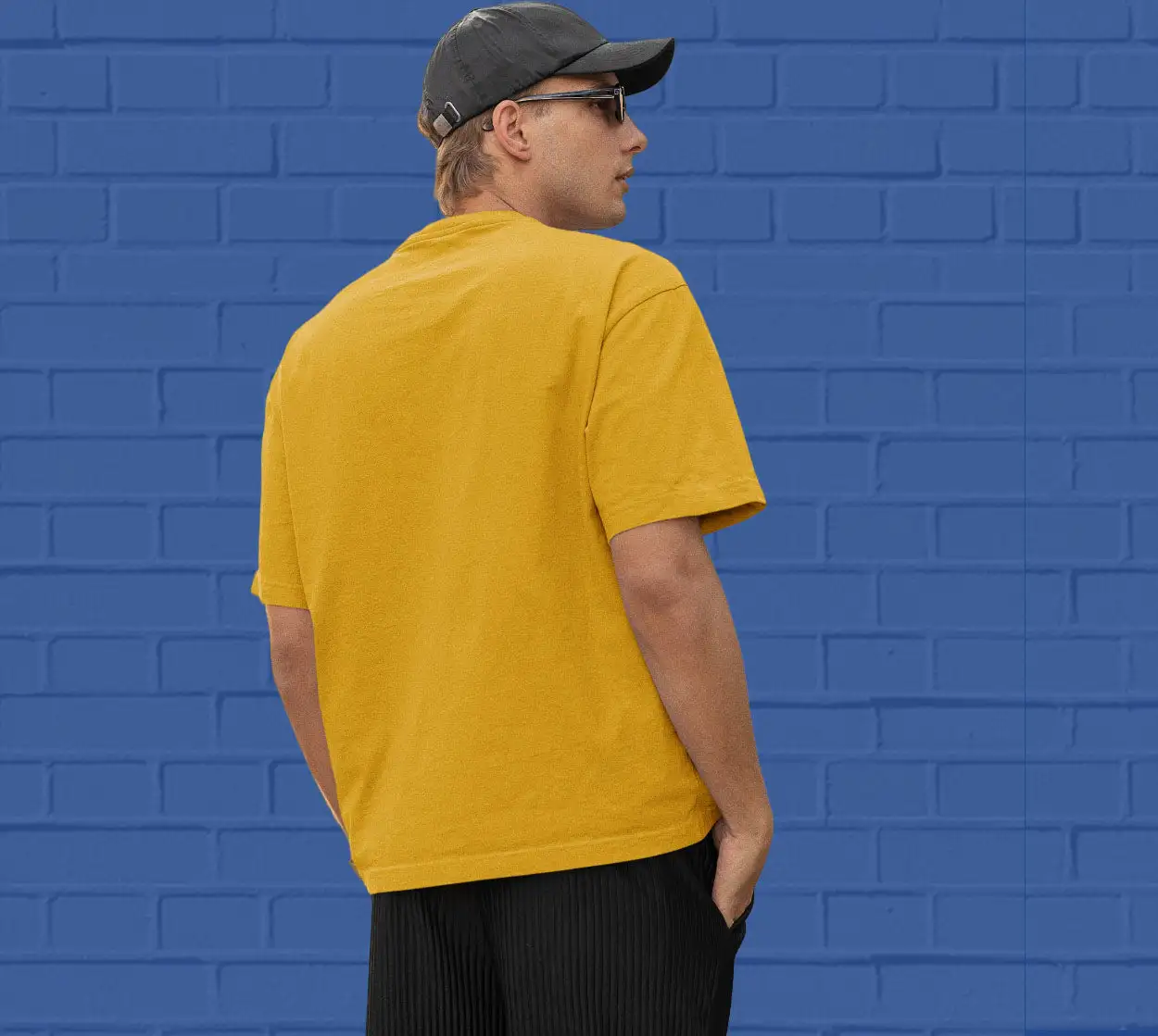 PLAIN OVERSIZED T SHIRTS -Musturd Yellow 240 GSM - secondary