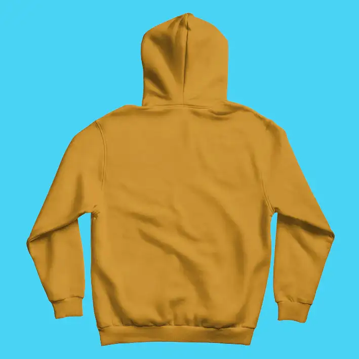Mustard Yellow Hoodie - Fully Solid with Kangaroo Pocket - secondary