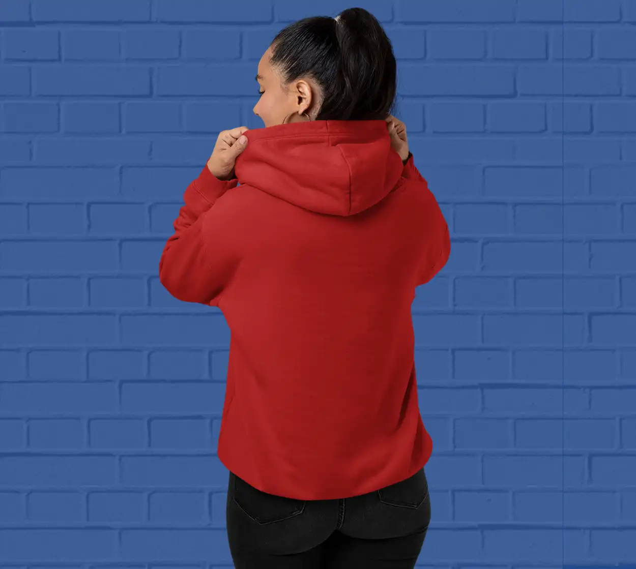 Solid  Red Hoodie for Women - Premium Quality - secondary