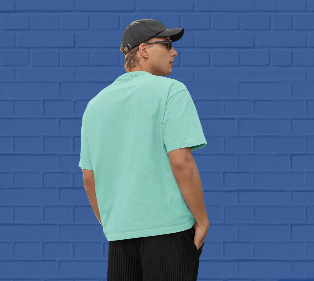 PLAIN OVERSIZED T SHIRTS -Mint 240 GSM - secondary