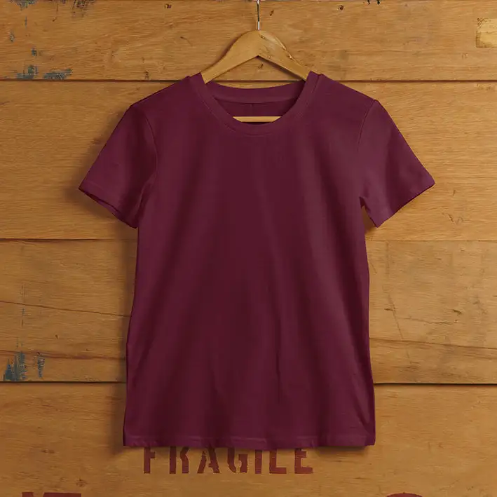 Classic Supima Crew Neck T-Shirts- MAROON