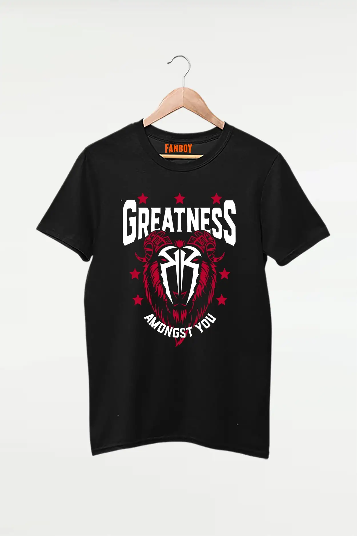 Roman Reigns Greatness Amongst You GOAT Exclusive WWE Black Cotton T-shirt - secondary