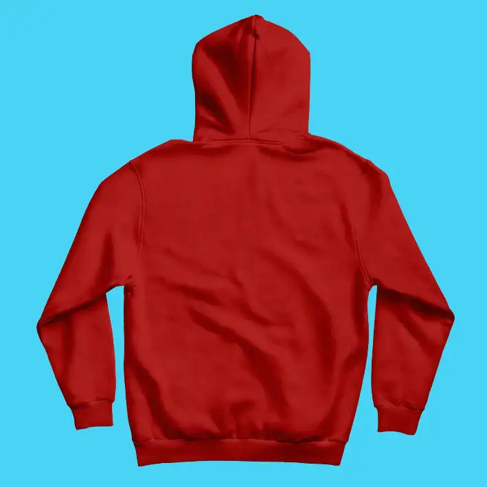 Red Hoodie - Fully Solid with Kangaroo Pocket - secondary